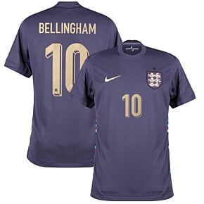 24-25 England Away Shirt + Bellingham 10 (Official Printing)