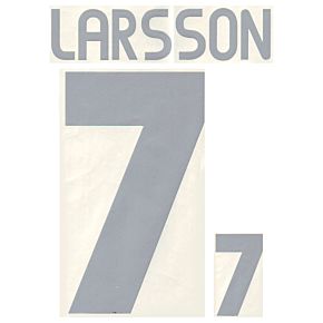 Larsson 7 - 03-04 Sweden Home Official Name and Number