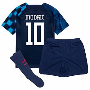 22-23 Croatia Away Mini Kit + Modrić 10 (Fan Style Printing)