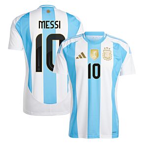 24-25 Argentina Home Shirt + Messi 10 (Official Printing)
