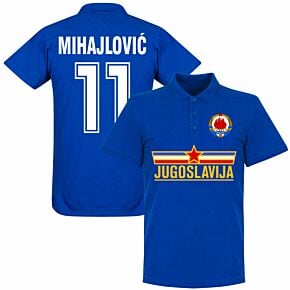 Yugoslavia Mihajlovic Team Polo Shirt - Royal