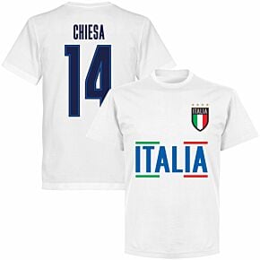 Italy Chiesa 14 Team T-shirt - White