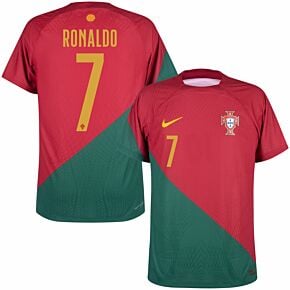 22-23 Portugal Dri-Fit ADV Match Home Shirt + Ronaldo 7 (Official Printing)
