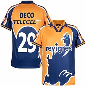 98-99 FC Porto Away Retro Shirt + Deco 29 (Fan Style Printing)