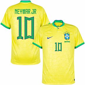 22-23 Brazil Home Shirt + Neymar Jr 10 (Official Printing)