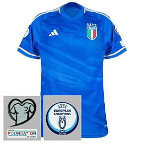 23-24 Italy Home Shirt + UEFA Euro 2024 Qualifying Patches