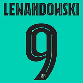 Lewandowski 9 (Cup Style Printing) - 23-24 Barcelona KIDS 3rd