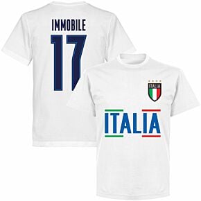 Italy Immobile 17 Team T-shirt - White