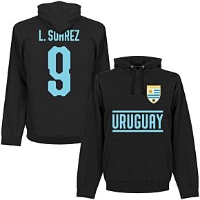 Uruguay Suarez 9 Team Hoodie - Black