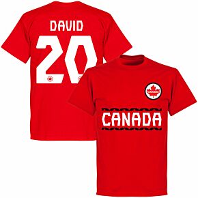 Canada Team David 20 T-shirt - Red