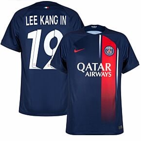 23-24 PSG Home + Lee Kang In 19 (Official Cup Printing)