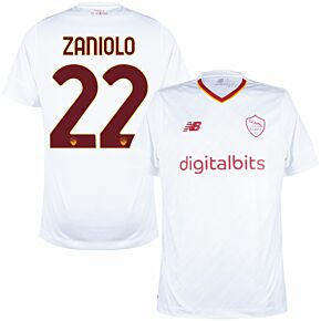 22-23 AS Roma Away Shirt + Zaniolo 22 (Official Printing)