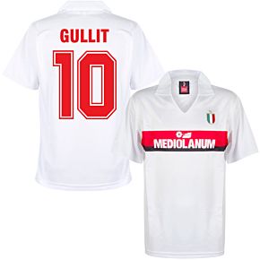 1988 AC Milan Away Retro Shirt + Gullit 10 (Retro Flock Printing)