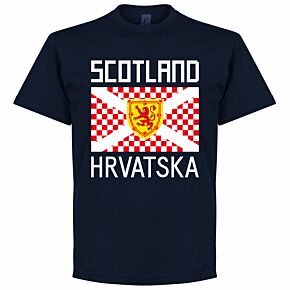 Scotland Croatia Supporters Tee - Navy