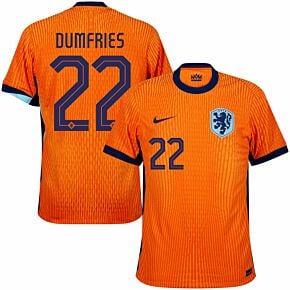 24-25 Holland Dri-Fit ADV Match Home Shirt + Dumfries 22 (Official Printing)