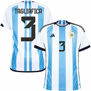 22-23 Argentina Home Shirt + Tagliafico 3 (Official Printing)