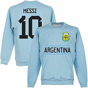 Argentina Messi 10 Team Sweatshirt - Sky Blue