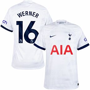 23-24 Tottenham Home Shirt + Werner 16 (Premier League)