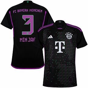 23-24 Bayern Munich Away Shirt + Minjae 3 (Official Printing)