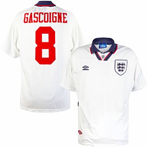 Umbro England 1993-1995 Home Gascoigne 8 Shirt - USED Condition (Great) - Size L