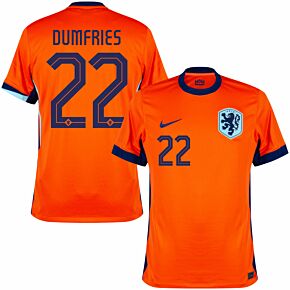 24-25 Holland Home Shirt + Dumfries 22 (Official Printing)