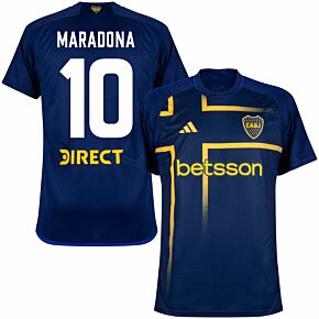 24-25 Boca Juniors 3rd Shirt + Maradona 10 (Fan Style Printing)