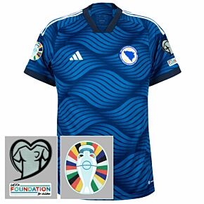 22-23 Bosnia and Herzegovina Home Shirt + Euro 2024 Qualifying Patch Set