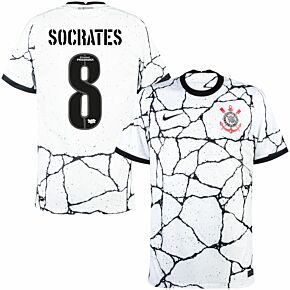 21-22 Corinthians Home Shirt + Socrates 8 (Fan Style Printing)