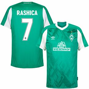 20-21 Werder Bremen Home Shirt + Rashica 7 (Official Printing)