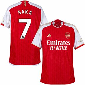 23-24 Arsenal Authentic Home Shirt + Saka 7 (Premier League)