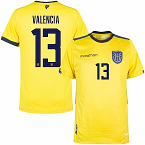 22-23 Ecuador Home Authentic Shirt + Valencia 13 (Fan Style)