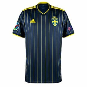 21-22 Sweden Away Shirt + Euro 2020 & Respect Patches