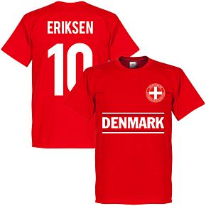 Denmark Eriksen 10 Team Tee - Red