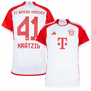 23-24 Bayern Munich Home Shirt + Krätzig 41 (Official Printing)