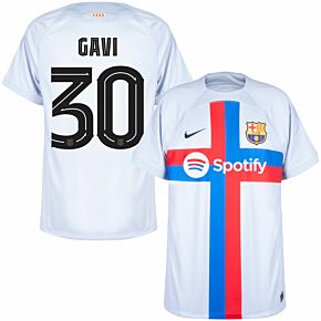 22-23 Barcelona 3rd Shirt + Gavi 30 (Official Cup Printing)