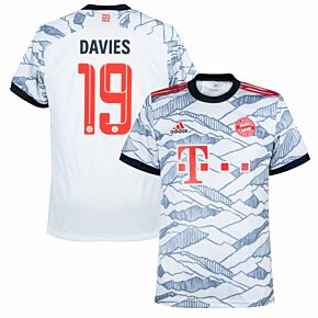21-22 Bayern Munich 3rd Shirt + Davies 19 (Official Printing)