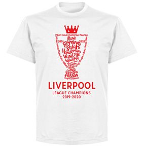 Liverpool 2020 League Champions Trophy KIDS T-shirt - White