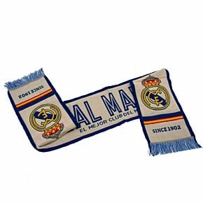 Real Madrid Since 1902 Knitted Scarf - White