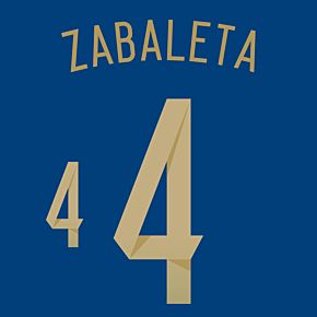 Zabaleta 4 - Argentina Away Official Name & Number 2014 / 2015
