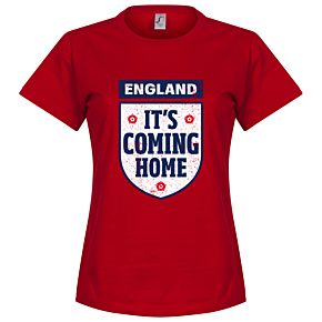 It’s Coming Home England Womens Tee - Red
