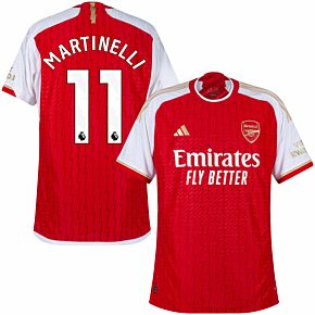 23-24 Arsenal Authentic Home Shirt + Martinelli 11 (Premier League)