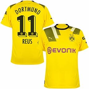 22-23 Borussia Dortmund Home Cup Shirt + Reus 11 (Official Printing)