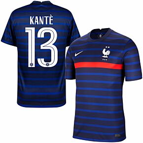 20-21 France Home Shirt + Kanté 13 (Official Printing)