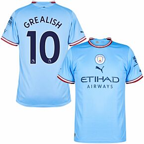 22-23 Man City Home Shirt + Grealish 10 (Premier League)