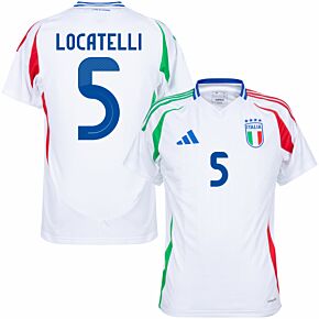 24-25 Italy Away Shirt + Locatelli 5 (Official Printing)