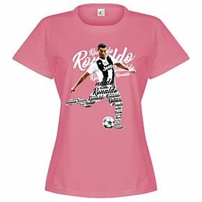 Ronaldo Script Womens Tee - Pink