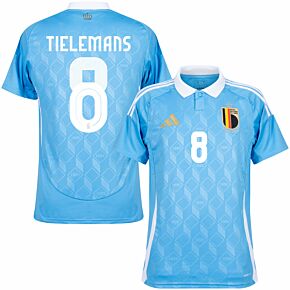 24-25 Belgium Away Shirt + Tielemans 8 (Official Printing)