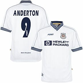 96-97 Tottenham Home Retro Shirt + Anderton 9 (Retro Printing)