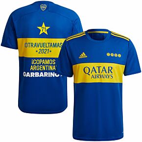 21-22 Boca Juniors Home Shirt + ¡Copamos Argentina! 2021 (Fan Style Printing)