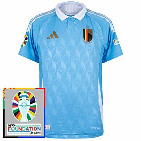 24-25 Belgium Away Authentic Shirt incl. Euro 2024 & Foundation Tournament Patches